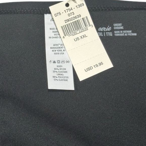 American Eagle The Classic Bikini Bottoms In Black Size XL NWT - Picture 6 of 7